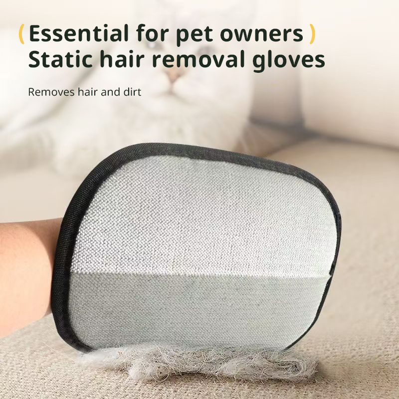 Static Pet Hair Removal Gloves - 3-in-1 Grooming, Deshedding & Multi-Surface Hair Remover for Dogs & Cats — image 8