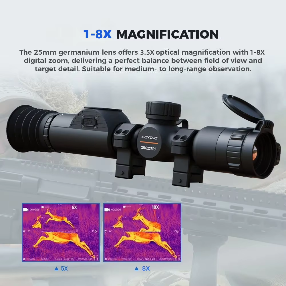 Thermal Imager 1300M 50hz 1-8X Monocular Infrared Digital Night Vision 8 Hours For Wildlife Bird Watching 1440x1080 OLED Screen — image 5