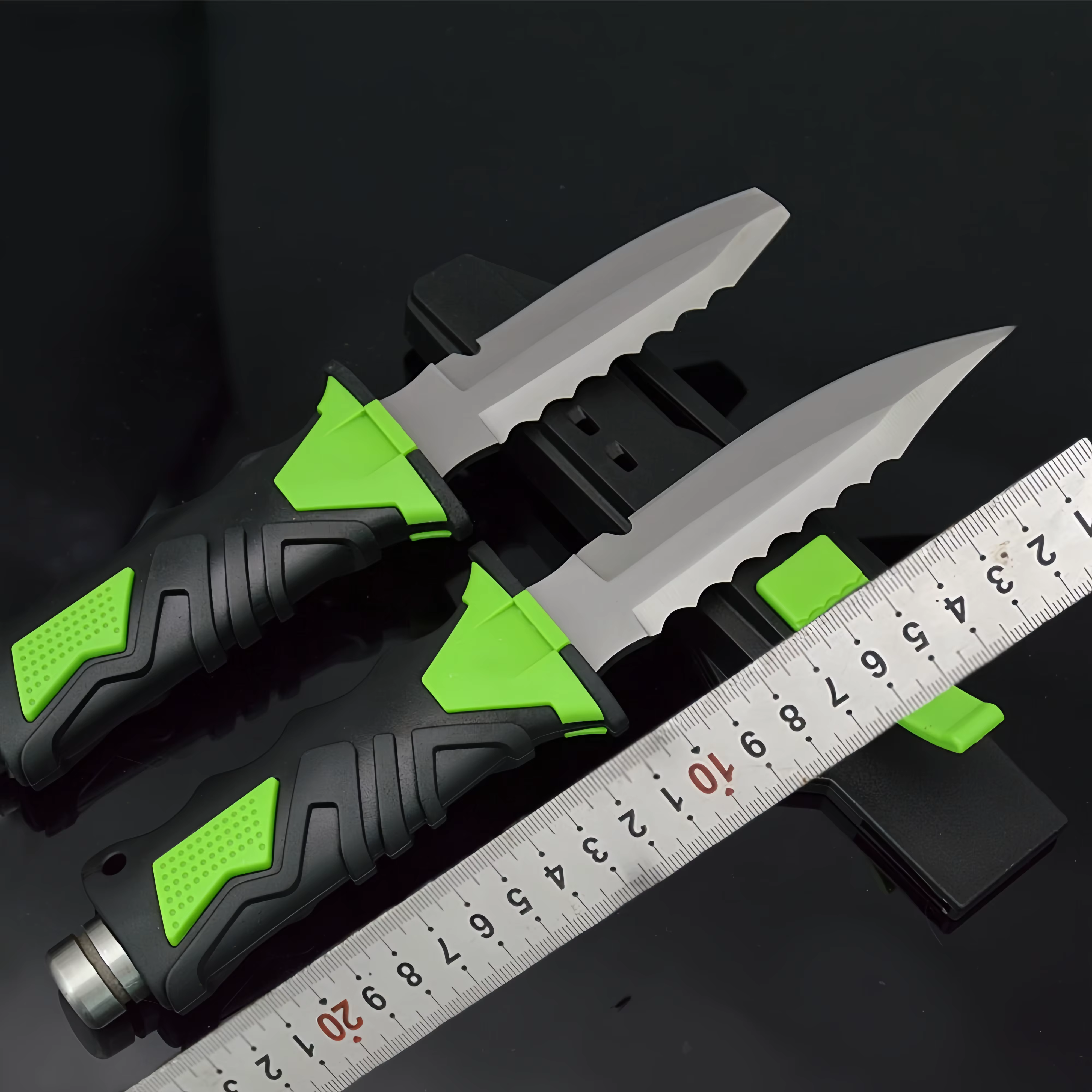Diving Knife Spear Point Fixed Blade with Leg Strap Survival Rescue Tool Stainless Steel Rope Cutter for Fishing Camping — image 6