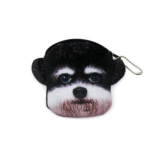 Novedosa Bolsa de Monedas con Animales 3D de Gato y Perro con Cierre de Corcheta - Estilo Kawaii para Niños y Mujeres — imagen 8