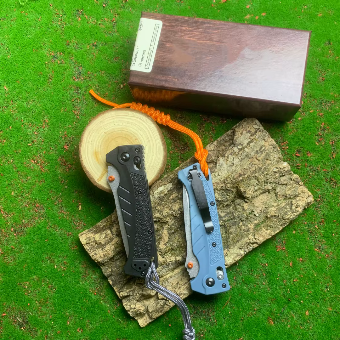 BM18060 Folding Pocket Knife Blue Handle CPM MAGNACUT Blade Nylon Fiber Handle Gift Knife US Warehouse Custom Retail — image 5