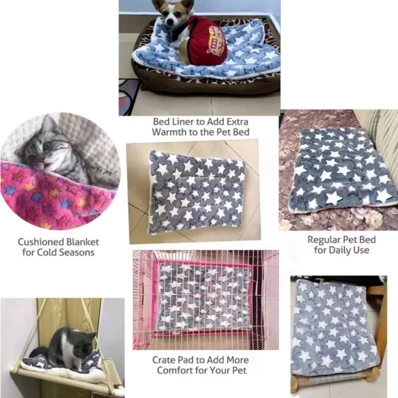 Flannel Pet Mat Dog Bed Cat Bed Thicken Sleeping Mat Dog Blanket Mat For Puppy Kitten Pet Dog Bed for Small Large Dogs Pet Rug — image 4