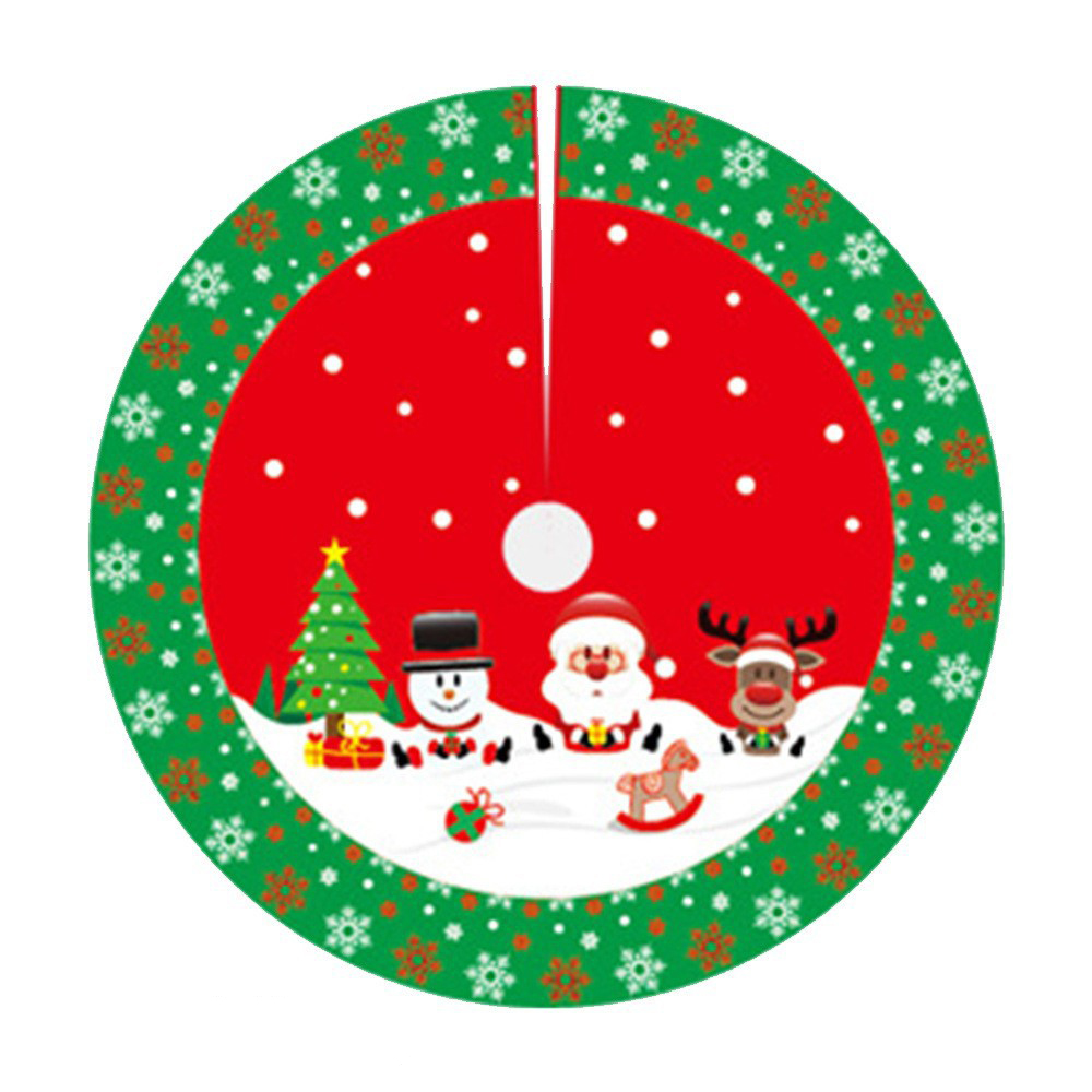 New Christmas Tree Skirt Creative Old Man Snowman Elk Pattern Tree Bottom Decoration Christmas Tree Ornaments — image 11