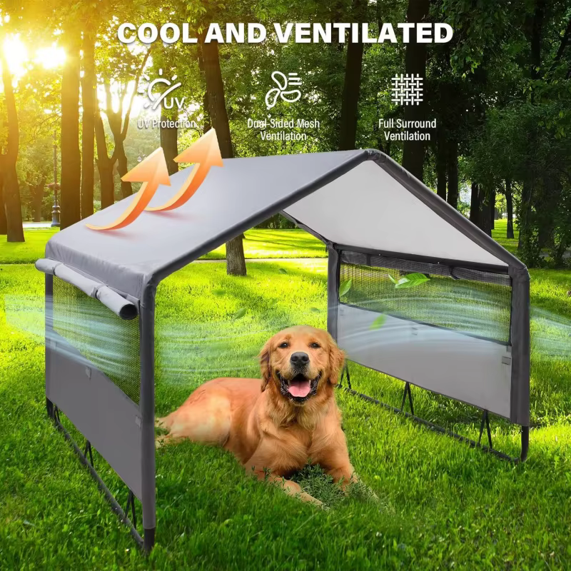 Tenda para Perros al Aire Libre con Ventana y Protección Solar Resistente al Agua — imagen 1