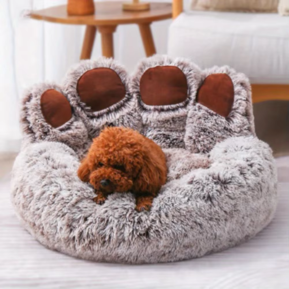 Sofá de Comodidad para Mascotas: Oso de Pata Forma Adorable para Perros y Gatos Pequeños, Medianos y Grandes con Almohadilla Suave y Pluma — imagen 6