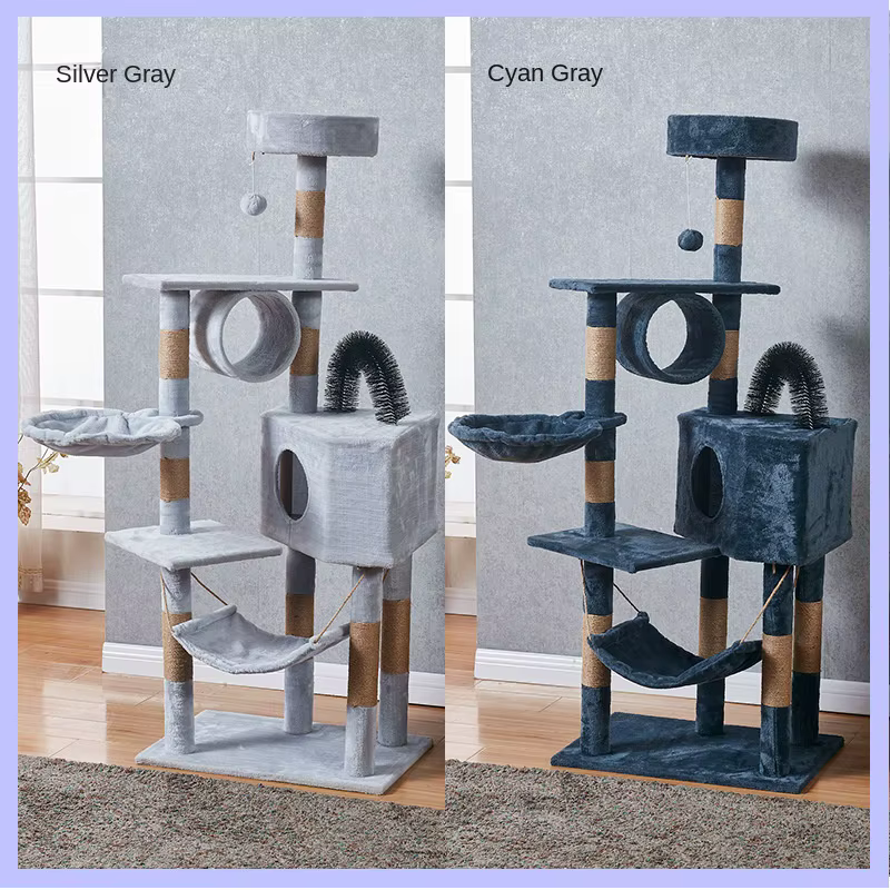 Gran Torre de Árbol para Gatos con Múltiples Hamacas, Torre de Rascar, Villa Training Aids, Muebles, Suministros de Productos para Mascotas — imagen 3