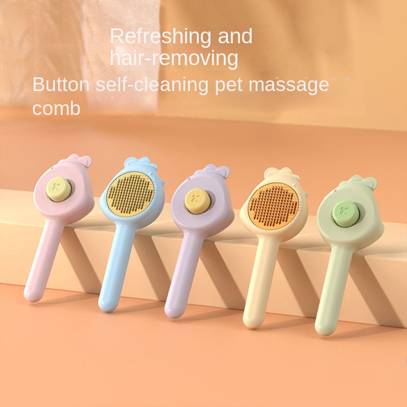 Cepillo de Pelo para Mascotas Diseño Creativo - Cepillo con Púas de Aguja Auto-Limpiable para Perros y Gatos — imagen 5