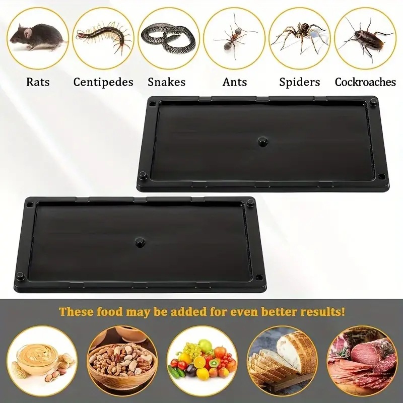 2 Piezas para Eliminar Ratones e Insectos al Instante, Trampas Adhesivas para Ratones e Insectos, Listas para Usar en Interiores, Pegamento Adhesivo para Roedores, Ratones, Ratas e Insectos — imagen 3