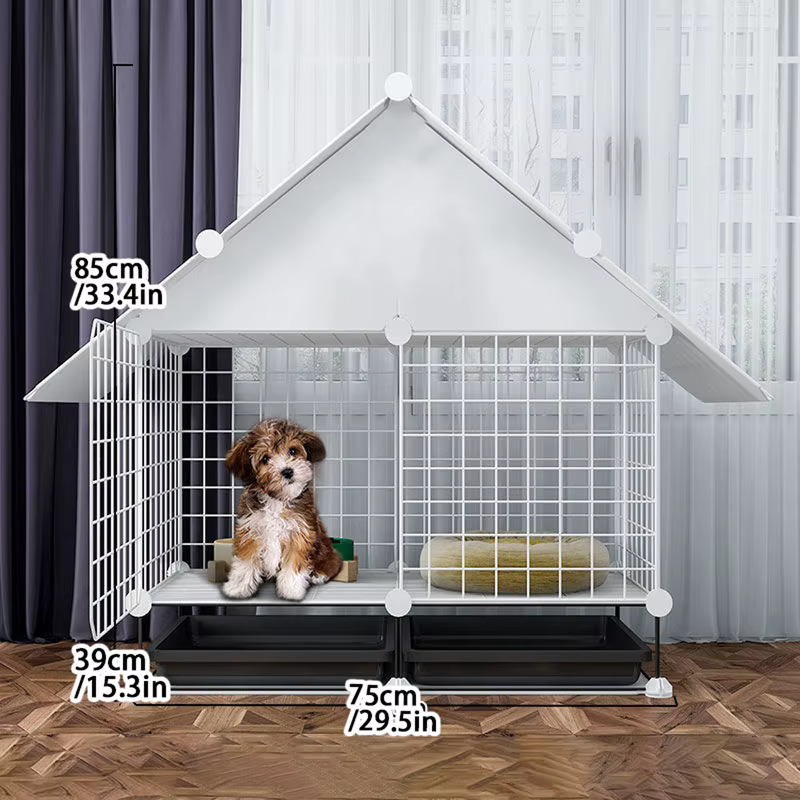 Caja para Perros Indoors Villa con Inodoro - Refugio para Pequeños Canes de Pom y Teddy Familia — imagen 4
