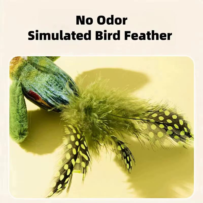 Pet Cat Toys for Indoor Cats Interactive Kitten Toy Realistic Bird Sound Containing Plush and Catnip Materials — image 6