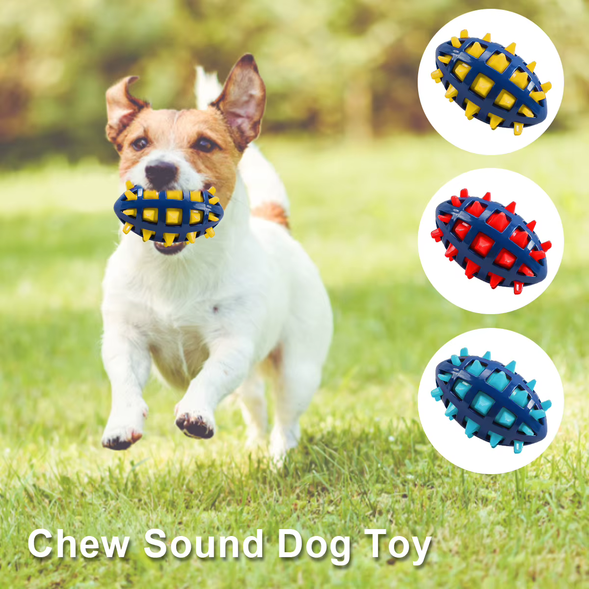 Squeaky Puppy Ball Toy Interactive Rubber Comfortable Dog Creative Pet Ball for Teething Cleaning Playing Chewers tpr sound foot — image 5