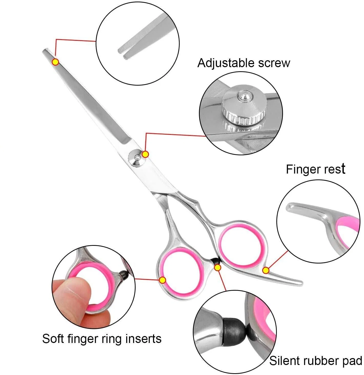 Pet Dog Grooming Scissors Stainless Straight Curved Thinning Shears Trimmer Kits — image 14