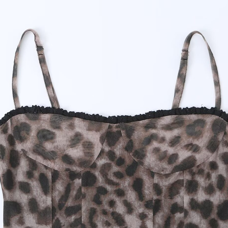 Spicy girl leopard print suspender dress — image 4