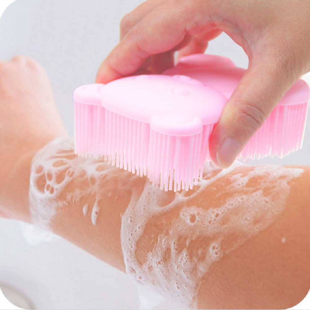 Cartoon teddy bear shampoo brush silicone shower brush — image 5