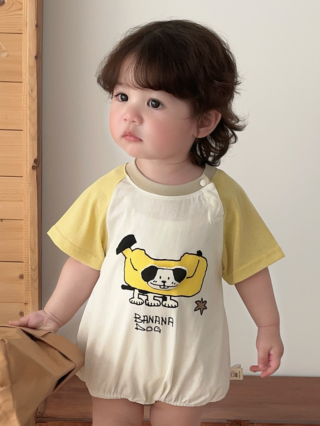 Clothes Banana Dog Sleeveless Short-sleeve Romper Infant Short-sleeve Onesie Boy Bodysuit Crawling Outfit — image 7