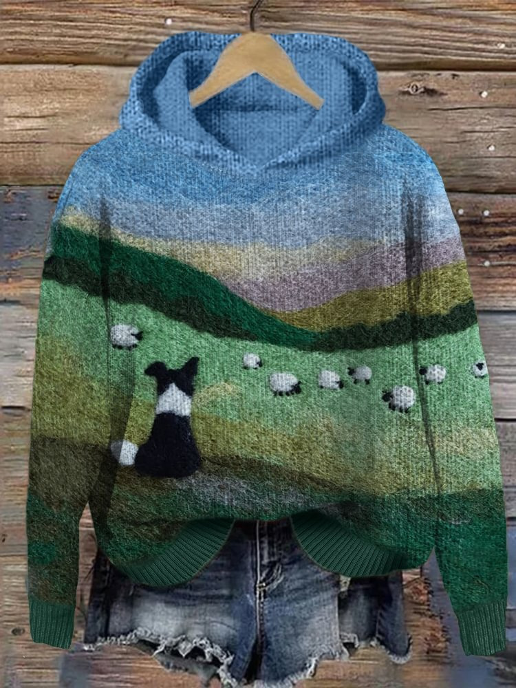 Suéter con Capucha de Estampado Animal para Mujer — imagen 3