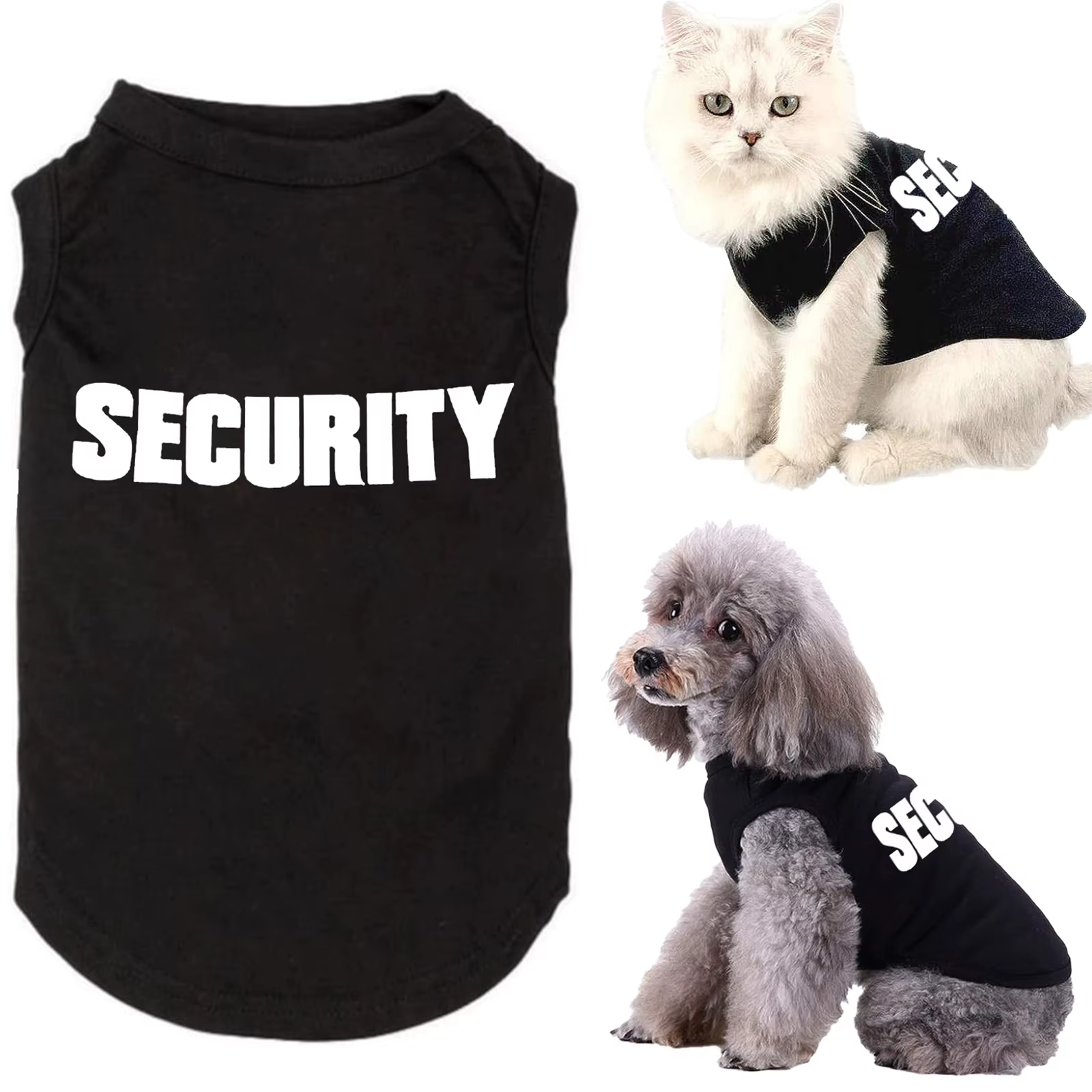 Security Clothing for Dogs Summer Pet Clothes Vest for Small Dogs Chihuahua Yorkshire Puppy Cats Low Price Pets T-shirt Costume — imagen 2