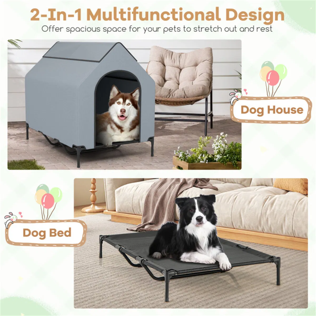 33" x 52" pet house with windows — image 5