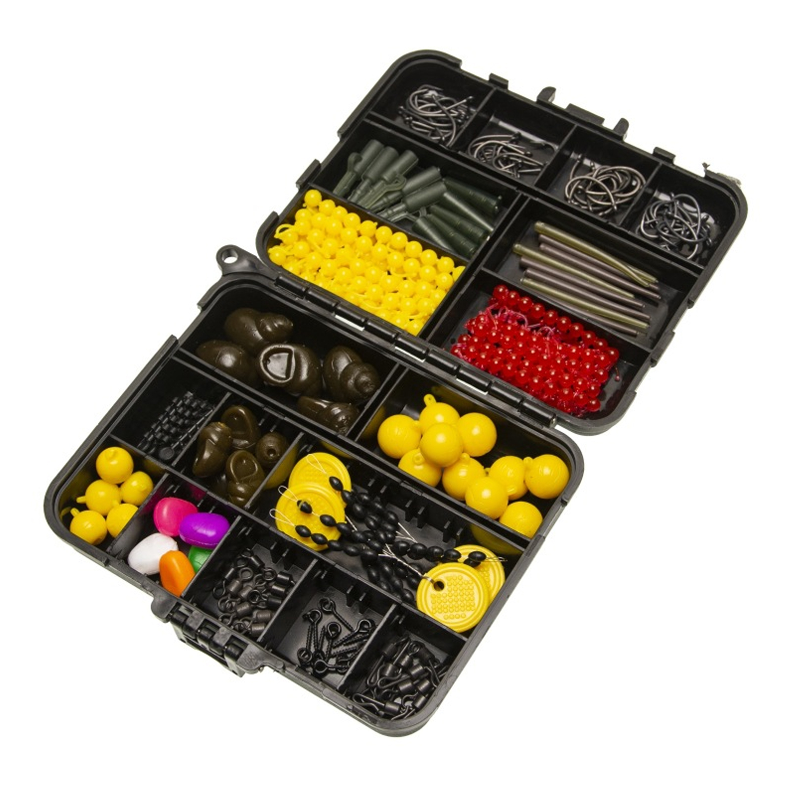 Kit de Equipo de Pesca de Carpa 328 Piezas, Caja de Aparejos con Giratorios, Flotadores para Carnada, Agujas de Pesca y Accesorios — imagen 5