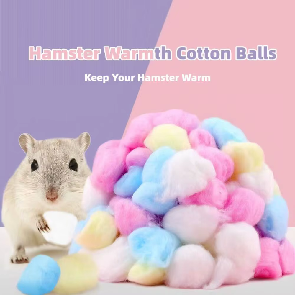 Hamster Nesting Cotton Warm Soft Bedding for Small Pets Sugar Glider Hedgehog Fancy Rat Winter Nest Material — image 1