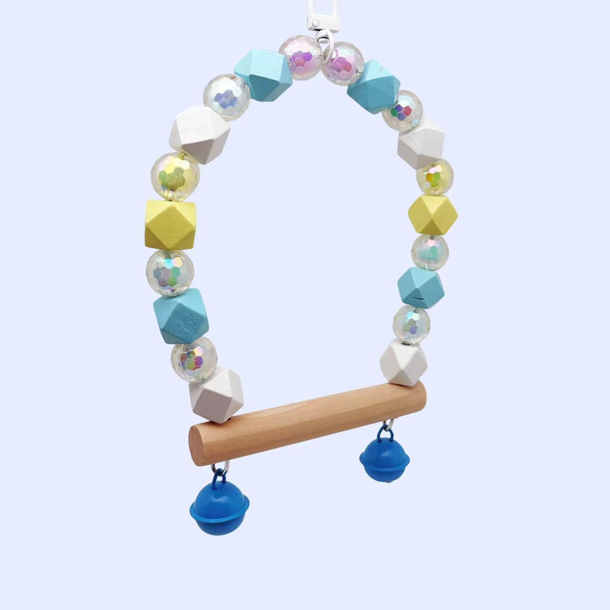 Parrot Bird Swing Acrylic Bell Toy Small Medium Pet Stand Frame Bird Cage Accessories Entertainment Sugar Glider — image 3