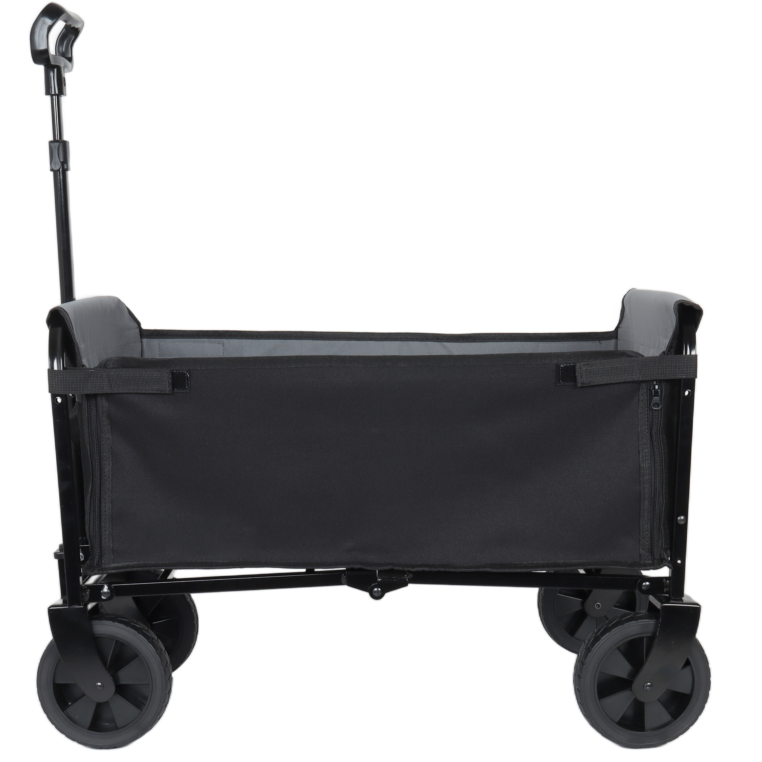 Carro de Plegado con Ruedas - 3 en 1 Cesta Útil Ligera para Camping y Compras, Capacidad de 100 kg, Tazones, para Paseos con Mascotas, Compras y Almacenamiento (Negro) — imagen 5