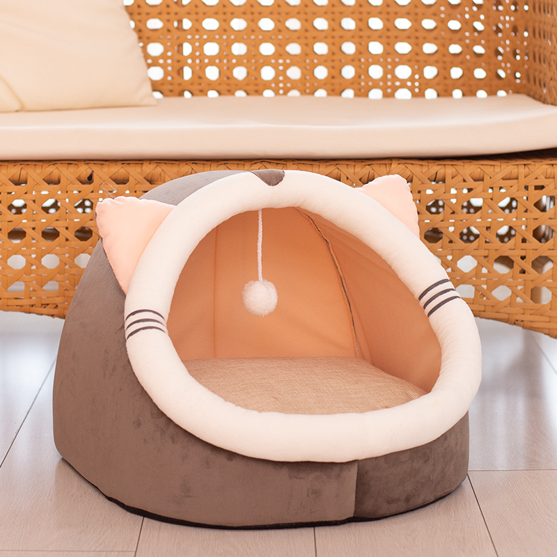Casa de invierno para gatos con terciopelo — imagen 6
