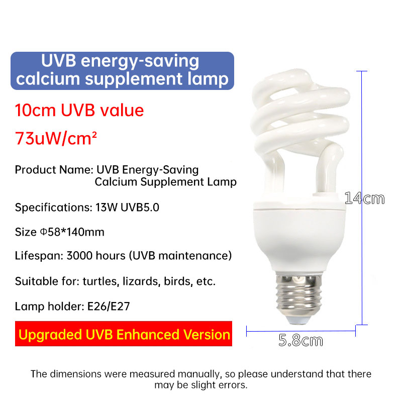Lámpara de Calor UVB 5.0/10.0 para Reptiles - 13W/26W con Luz Natural y Energía UVB — imagen 4