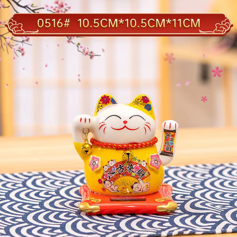 Gato de suerte chino decorativo que puede mover la mano anualidad regalo para coches pequeños adornos artesanías — imagen 19