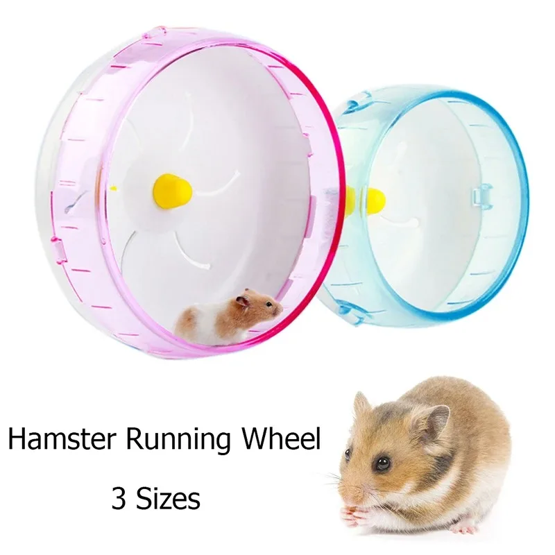 Hamster Wheel Running Disc Toy Sport Running Silent Transparent Small Pet Rotatory Jogging Wheel Toys Pet Hamster Cage Supplies — image 1