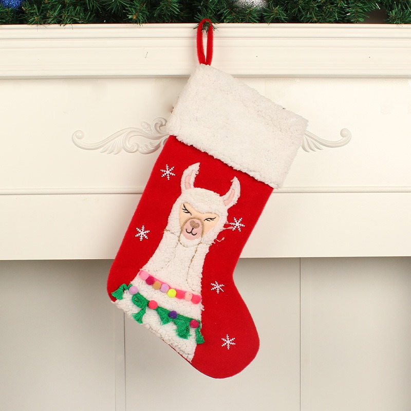 New Christmas Socks Cute Alpaca Candy Socks Christmas Decoration Children's Festival Gift Socks Gift Bags Festival Pendants — image 5