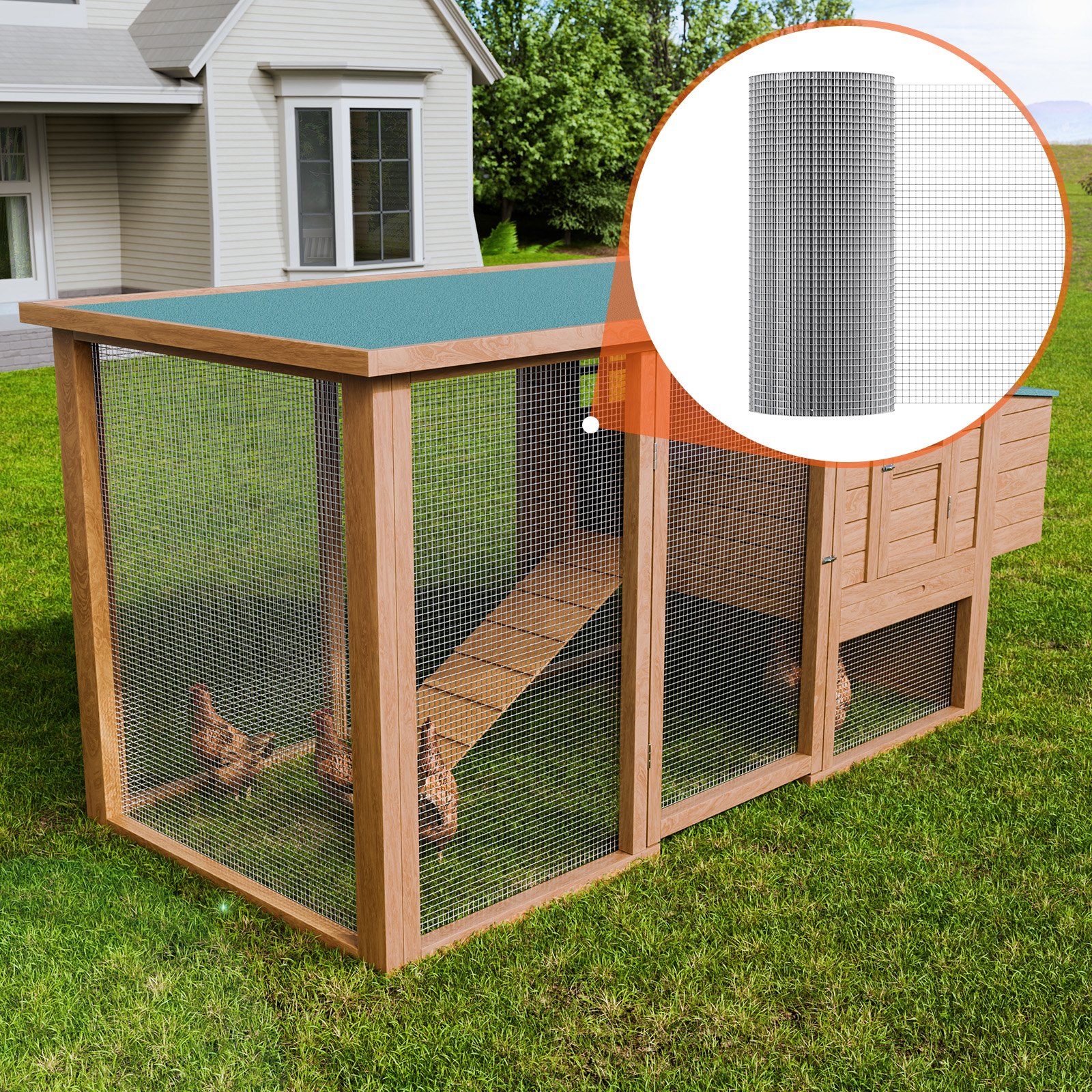 Hardware Cloth, 1'2 Inch 24in X 100 Ft 19 Gauge, Hot Dipped Galvanized Wire Mesh Roll, Chicken Wire Fencing, Wire Mesh For Rabbit Cages, Garden, Small Rodents — imagen 4