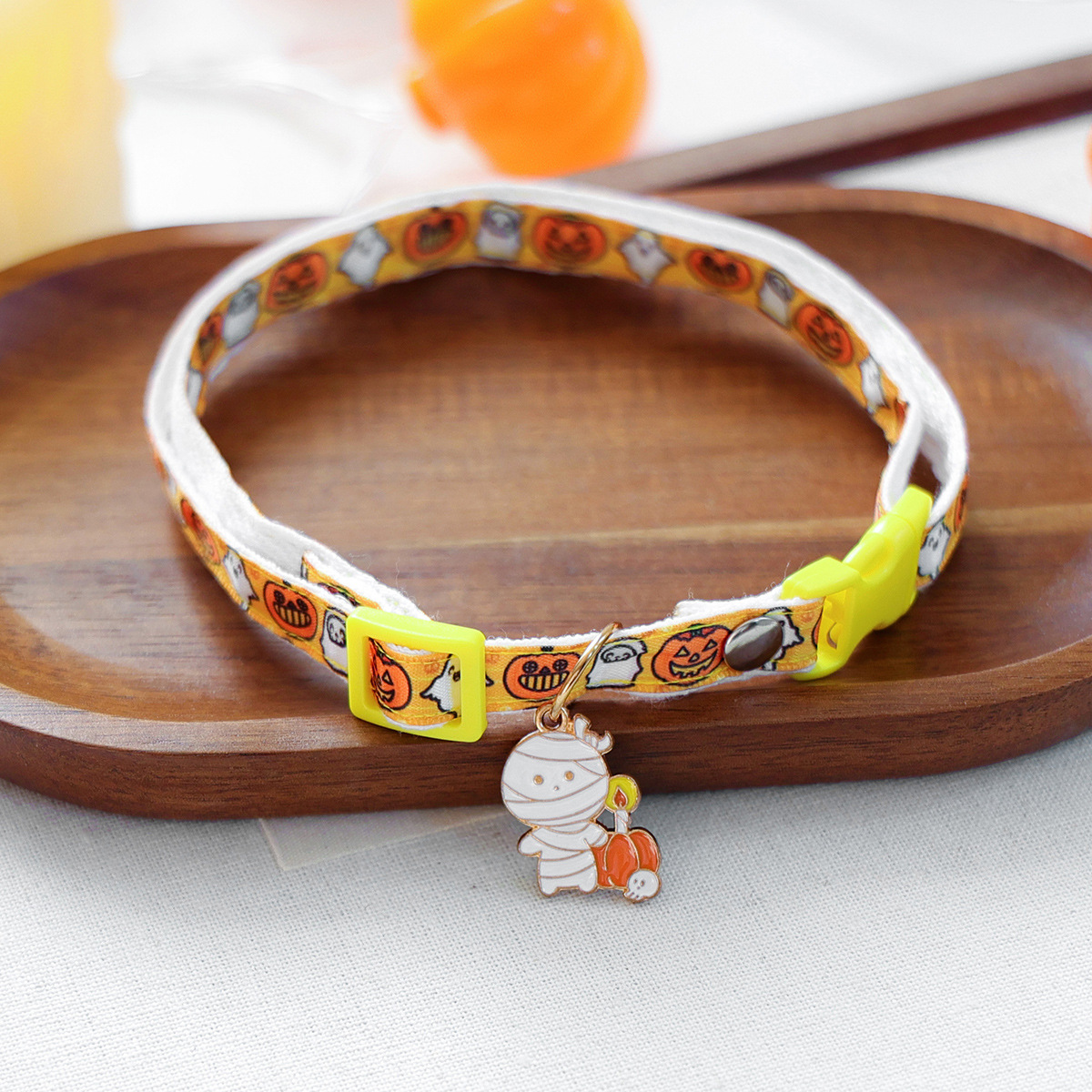 Pet Halloween Pumpkin Head Collar Cartoon Neckwear for Dogs and Cats, Small Dog Accessories — image 7