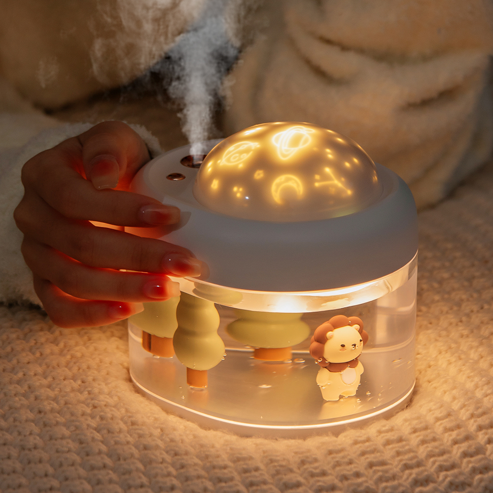Projection Humidifier Rotary Projection Mini Cute Pet Household USB Small Desktop Humidifier Gift — image 2
