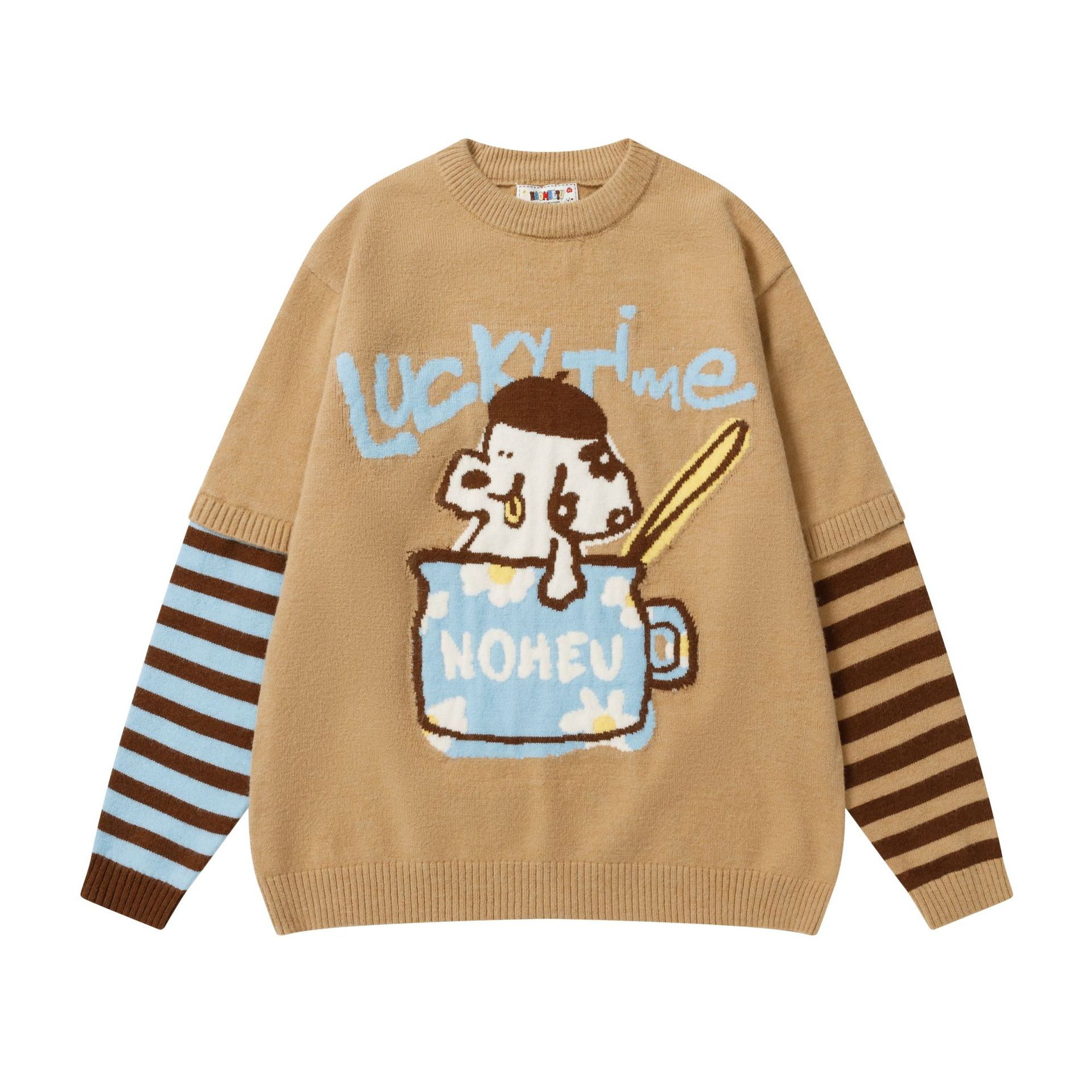 Fake two puppy jacquard sweaters — image 8