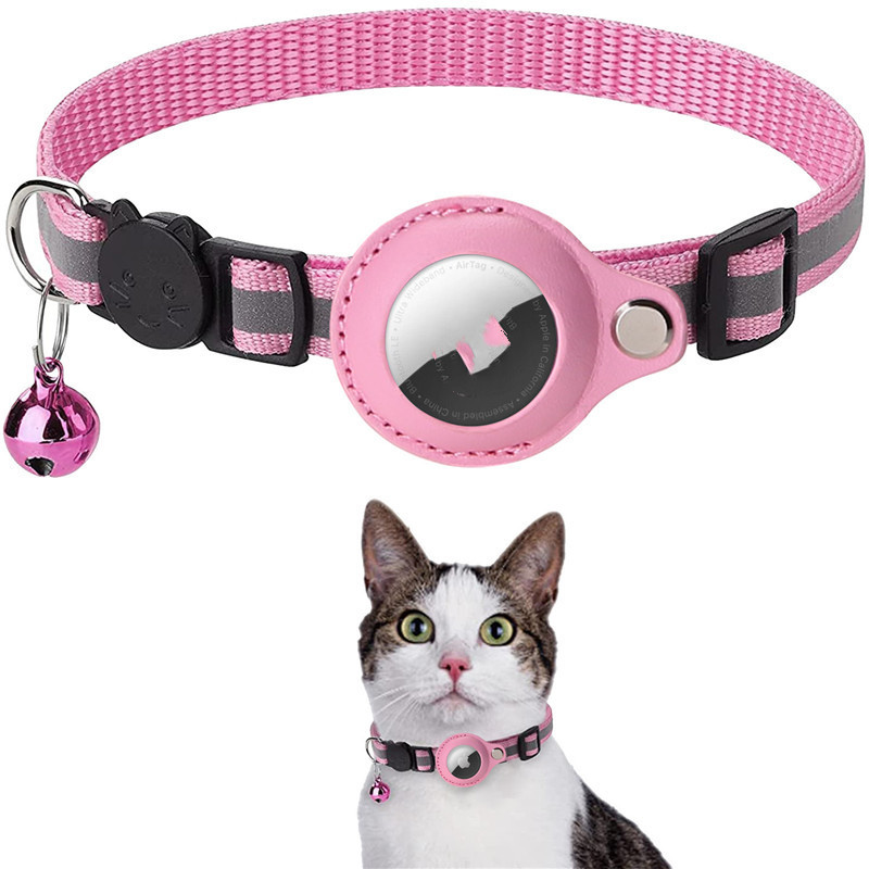 Reflective Collar Waterproof Holder Case For Airtag Air Tag Airtags Protective Cover Cat Dog Kitten Puppy Nylon Collar — image 14