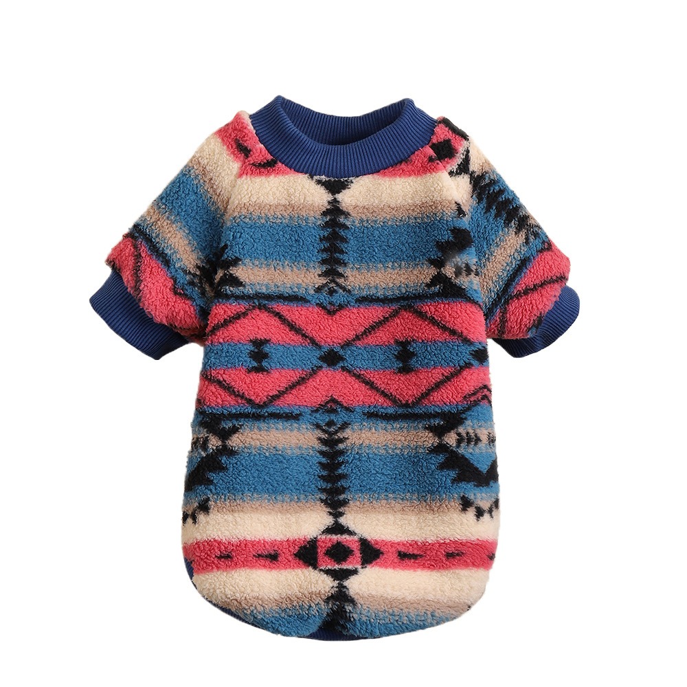 Dog Clothes Autumn And Winter Ins Cat Clothes Cute Stripes Plush Sweater Source Pet Clothes — image 4