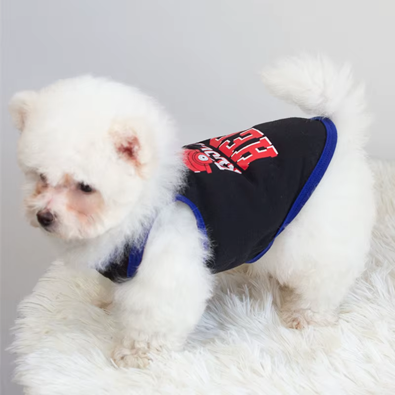 Vestido de algodón para perros y gatos pequeños con letra impresa para verano — imagen 4