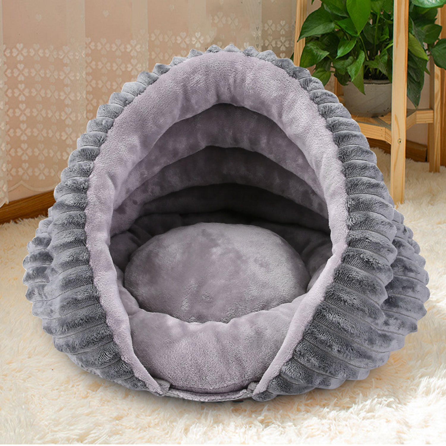Conch Cat's Nest Cama Creativa para Perros Pequeños, Semi-Encerrada, Removible y Lavable, Cálida en Invierno — imagen 6