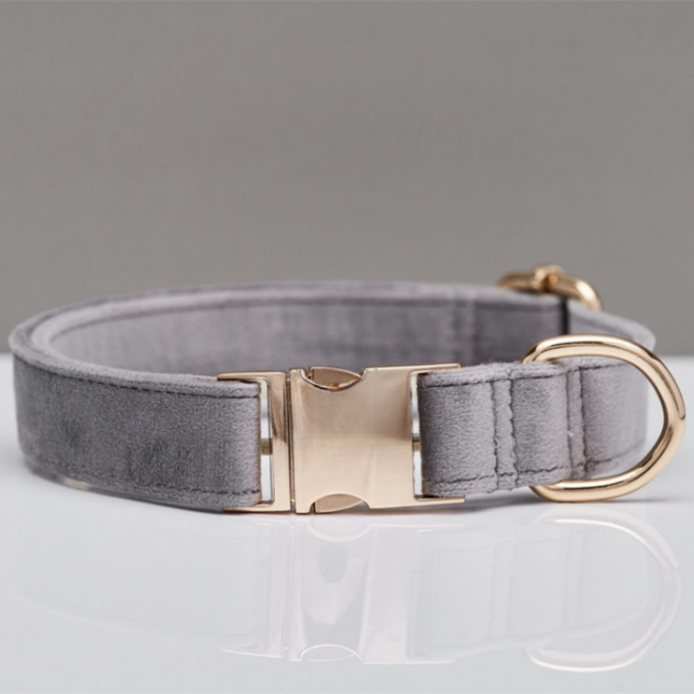 Conjunto de Cuerda y Collar de Tela de Algodón con Broche Metálico y Lazo Personalizable para Perros en Varios Colores — imagen 23