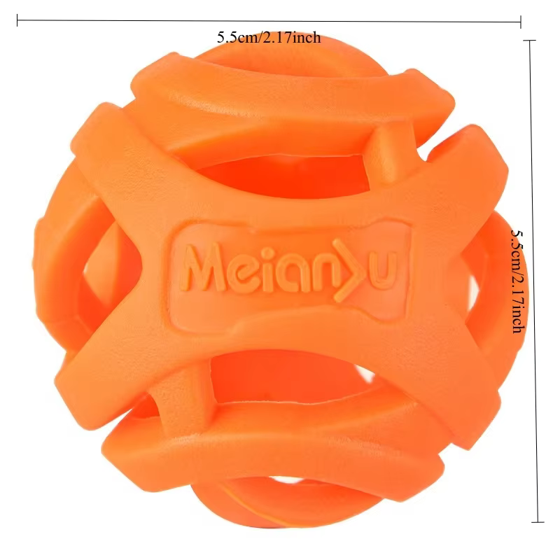 Durable Hollow Elastic Dog Chew Ball, Teeth Cleaning Molar Toy, Interactive Fetch Ball for Small Medium Dogs — image 2