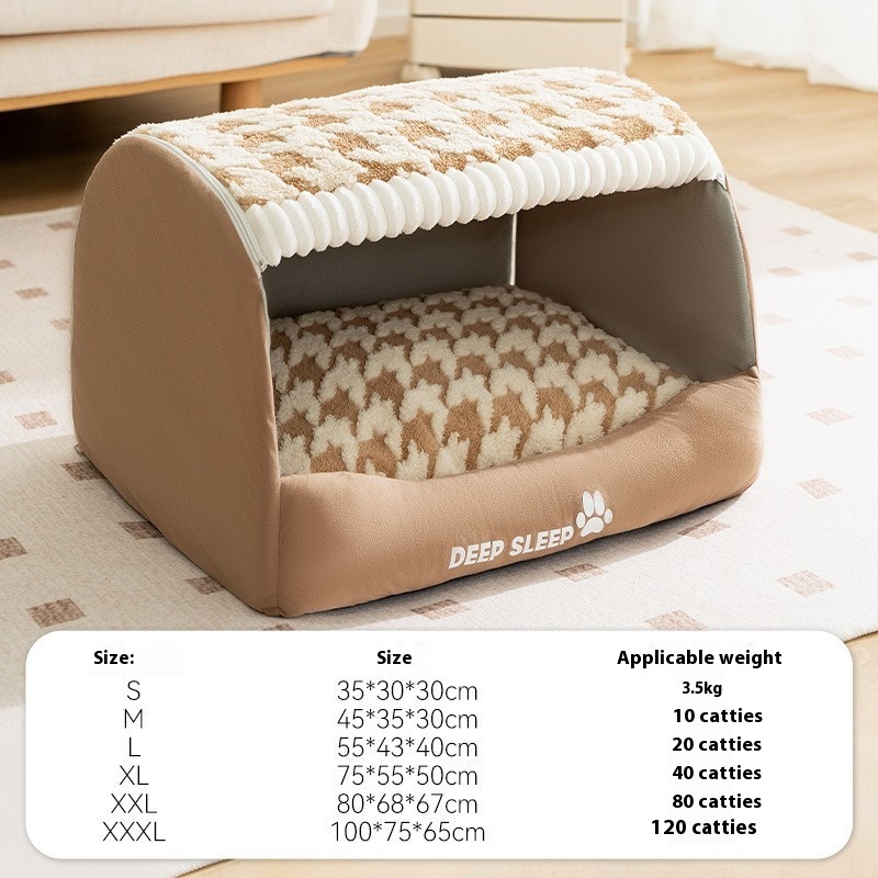 Cubo de Osito de Peluche Tres Dimensiones para Perros Pequeños - Refugio Calentador y Acogedor — imagen 4