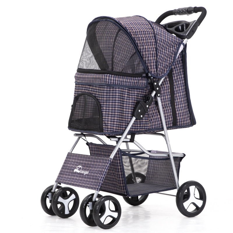 Portable Folding Pet Cart, Cat, Dog, Four Wheel Cart, Pet Out Cart, Teddy Cart, Cat Cart — image 7