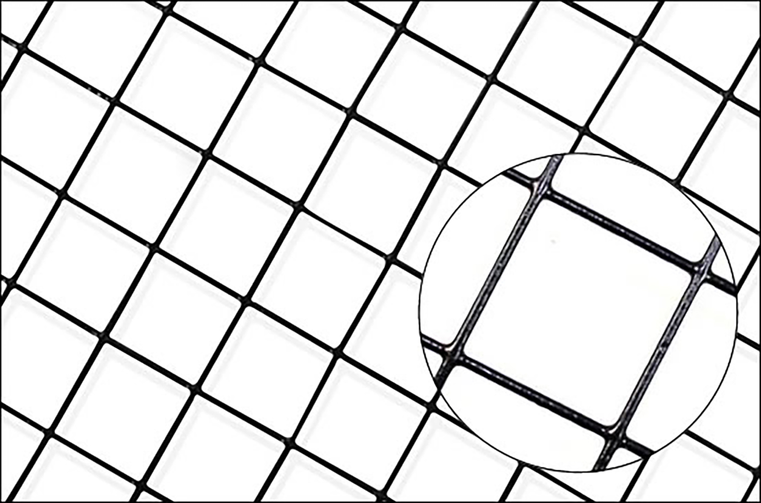 Malla de Alambre Negro 5 m x 50 m, 19 Gauge 1/2 pulgada Malla de Alambre de PVC Vinilo Negra Sellado a Fuego para Cauce de Pollos Redes de Pájaros Cubiertas de Gallinero Alambre de Malla de PVC Negro — imagen 2