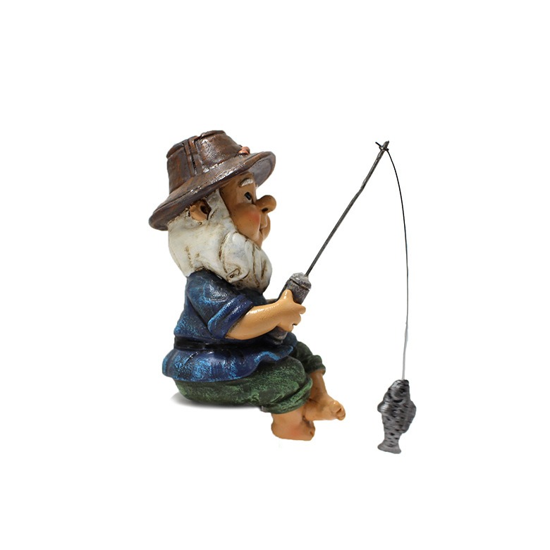 Creative resin ornaments for garden fishing sprites — image 1