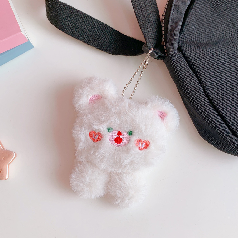 Ins Cute Soft Bear Pin Jewelry Plush Three-Dimensional Sweet Student School Uniform Brooch Bag Pendant — imagen 7