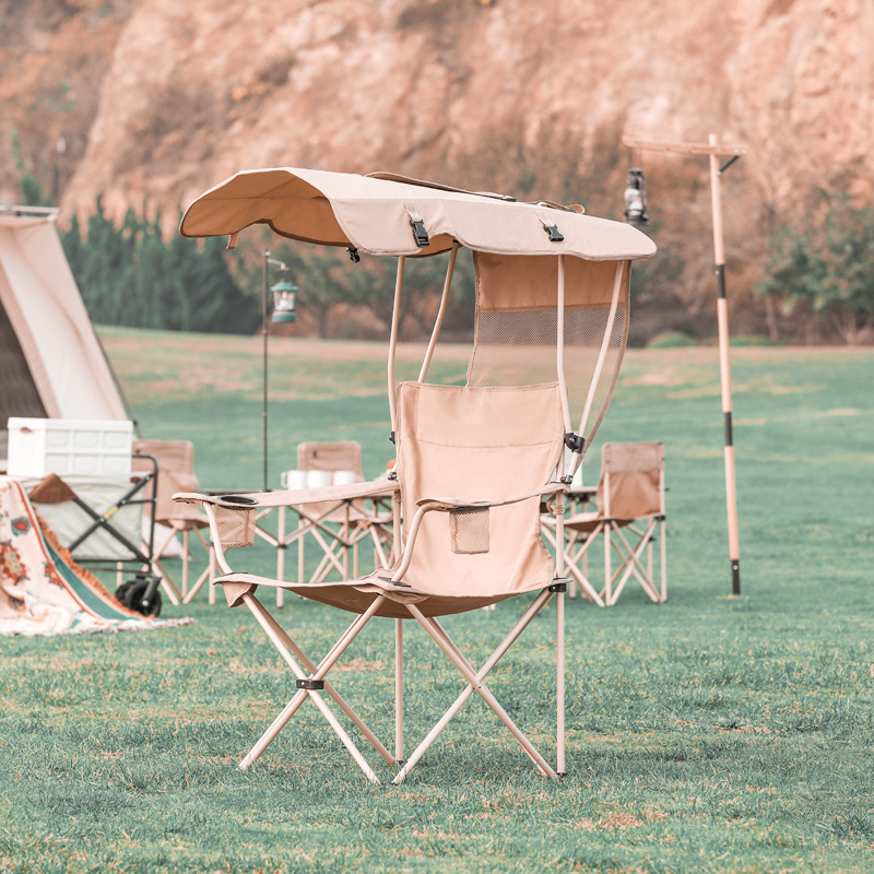 Beach Awning Fishing Chair Outdoor Camping Leisure Folding — image 3