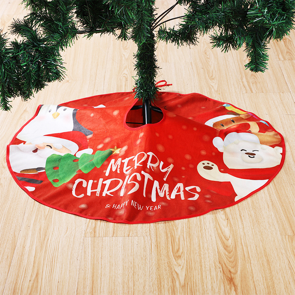 New Christmas Tree Skirt Creative Old Man Snowman Elk Pattern Tree Bottom Decoration Christmas Tree Ornaments — image 2