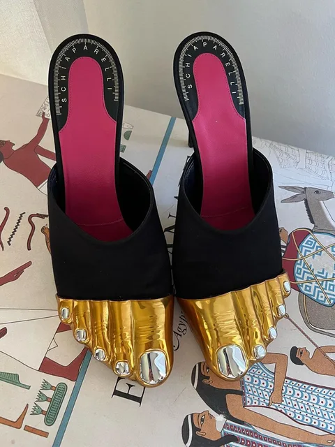 Sandalias Mujer de Media Punta con Material Mezclado, Altas y Versátiles para Uso Exterior — imagen 7