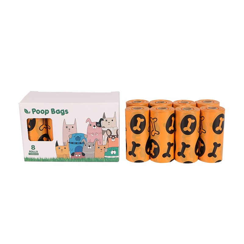 Orange and green pet garbage bags for dogs to pick up feces and defecate — image 12